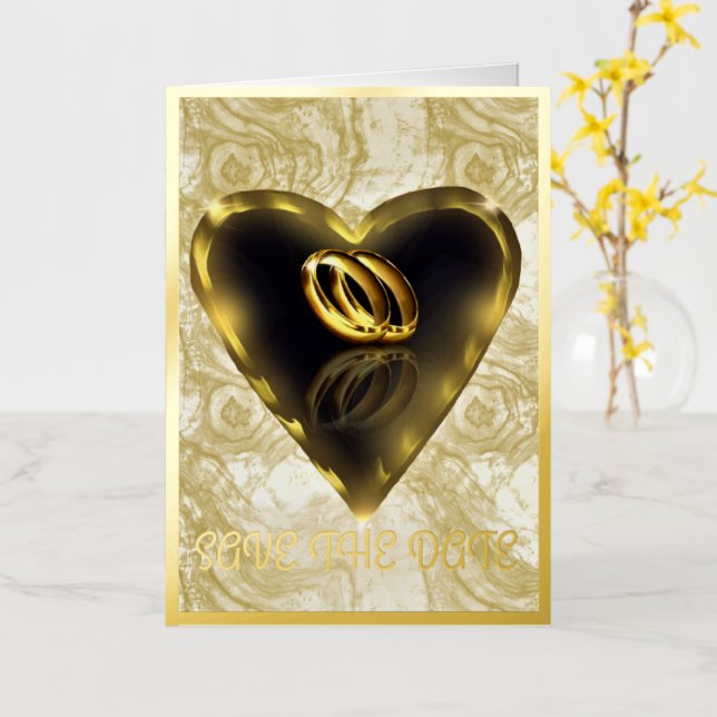 Was Gott zusammengesetzt hat (Gold und Weiß) Fächer (What God Has Put Together 
Save The Date Invitation)