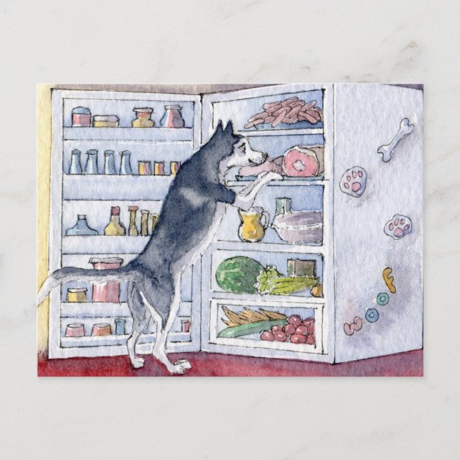 Was habe ich heute Abend zum Abendessen extravagan Postkarte (Vorderseite)