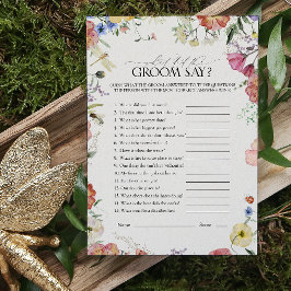 Was hat der Groom gesagt, dass er die Blume mit de