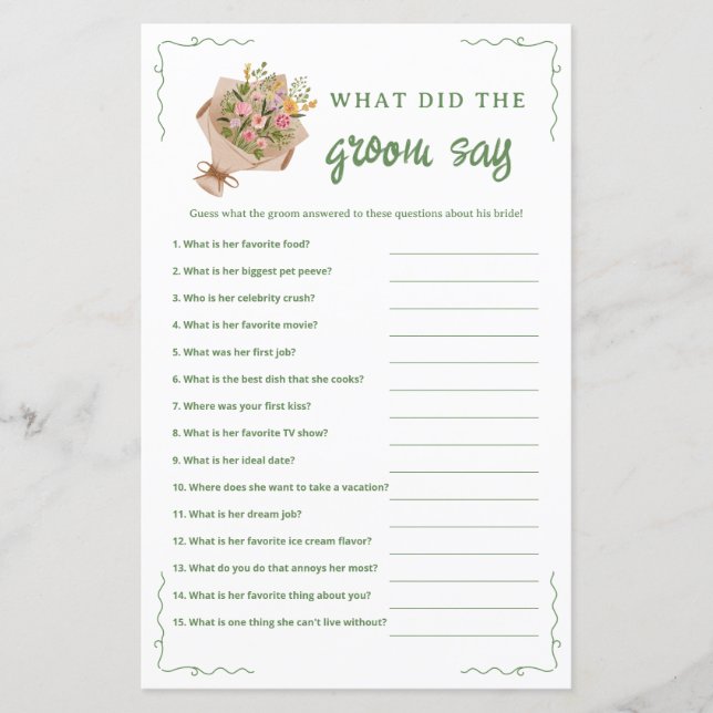 Was hat der Groom vom Markt gesagt? (Vorderseite)