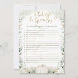 Was hat Groom Say Fall Pumpkin Brautparty Game gem