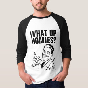 WAS HOMIES MEN'S RETRO FUNNY T - SHIRT