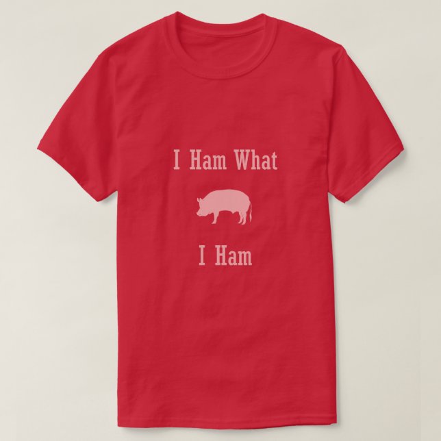 Was i-Schinken-Schwein-Liebhaber-T-Shirt T-Shirt (Design vorne)