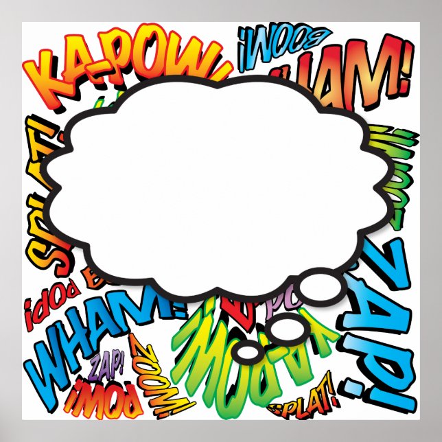 Was ich denke Pop Art Comic Book Poster (Vorne)