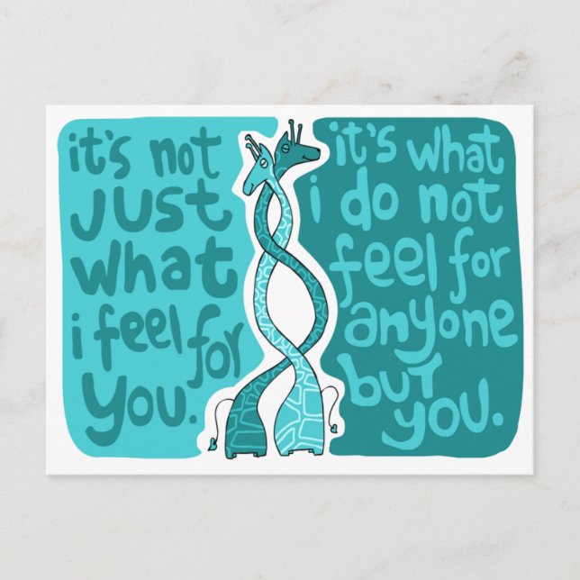 Was ich fühle postkarte (Vorderseite)