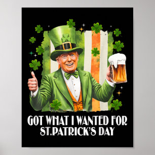 Was ich für St. Patricks Day Funny Trump Gewollt h Poster