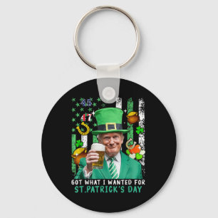 Was ich für St. Patricks Day Funny Trump Gewollt h Schlüsselanhänger