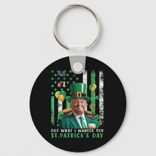 Was ich für St. Patricks Day Funny Trump Gewollt h Schlüsselanhänger