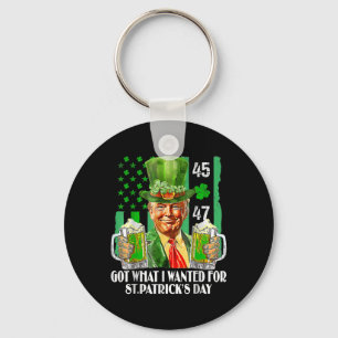 Was ich für St. Patricks Day Funny Trump Gewollt h Schlüsselanhänger
