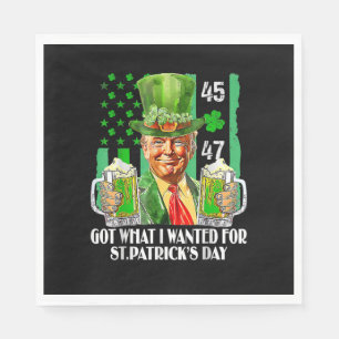 Was ich für St. Patrick's Day Funny Trump Gewollt Serviette