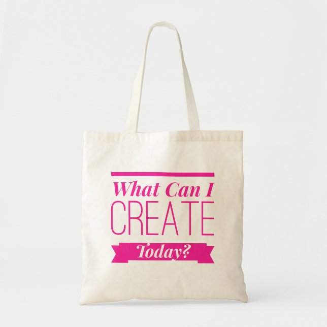 Was ich heute schaffen kann - Tasche in der rosa (Vorne)