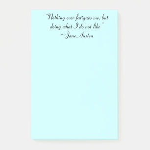 Was ich nicht mag, Jane Austen Zitat Post-it Klebezettel