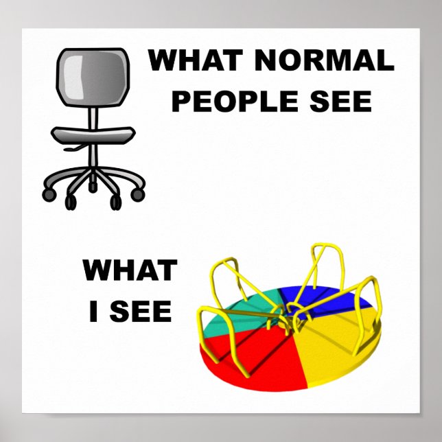 Was ich sehe Funny Poster (Vorne)