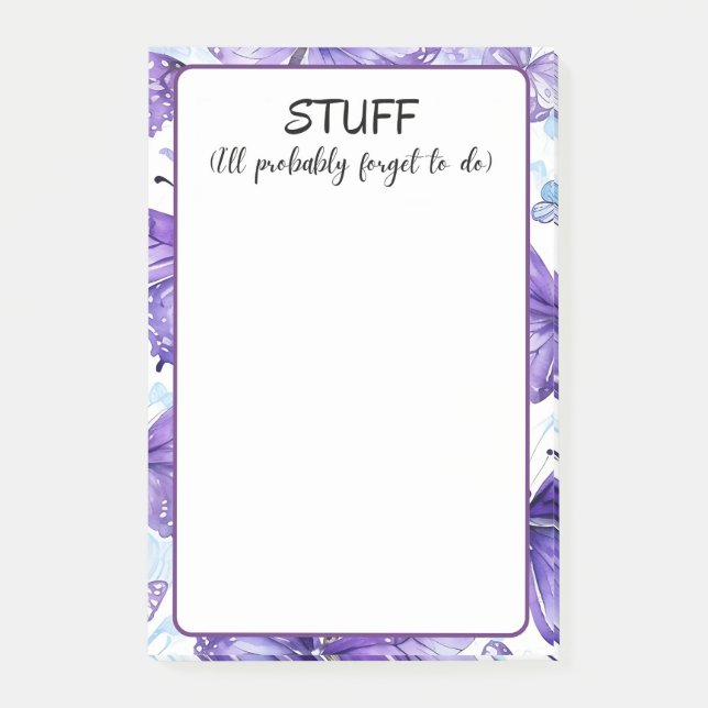 Was ich wohl vergessen werde zu tun post-it klebezettel (Vorderseite)