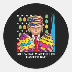 Was ich zu Ostern Gewollt habe, got Trump Runder Aufkleber