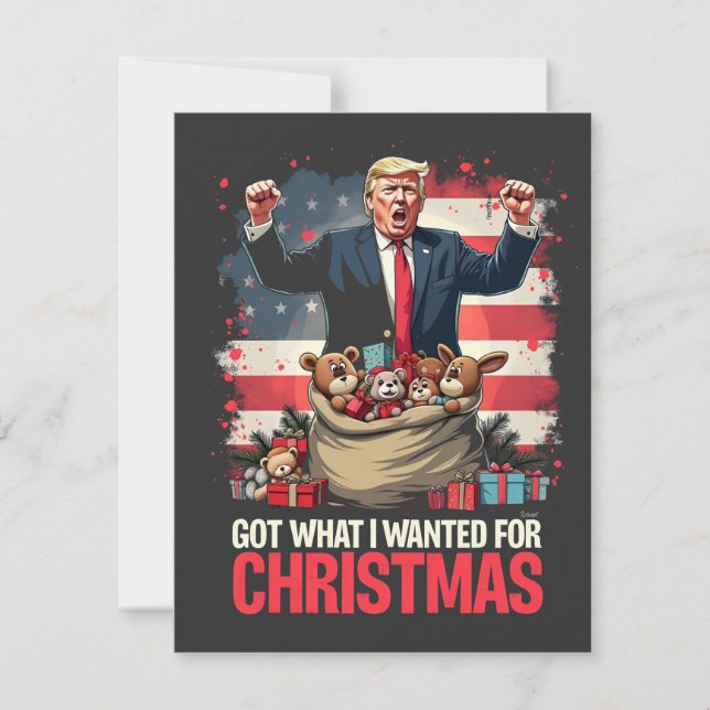 Was ich zu Weihnachten gewollt habe, got Trump San Einladung (Vorderseite)