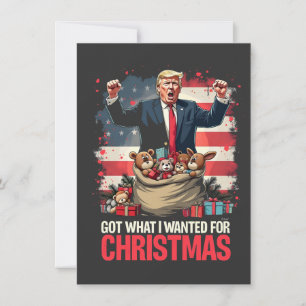 Was ich zu Weihnachten gewollt habe, got Trump San Einladung