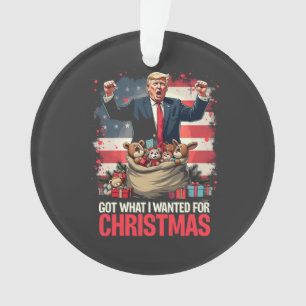 Was ich zu Weihnachten gewollt habe, got Trump San Ornament