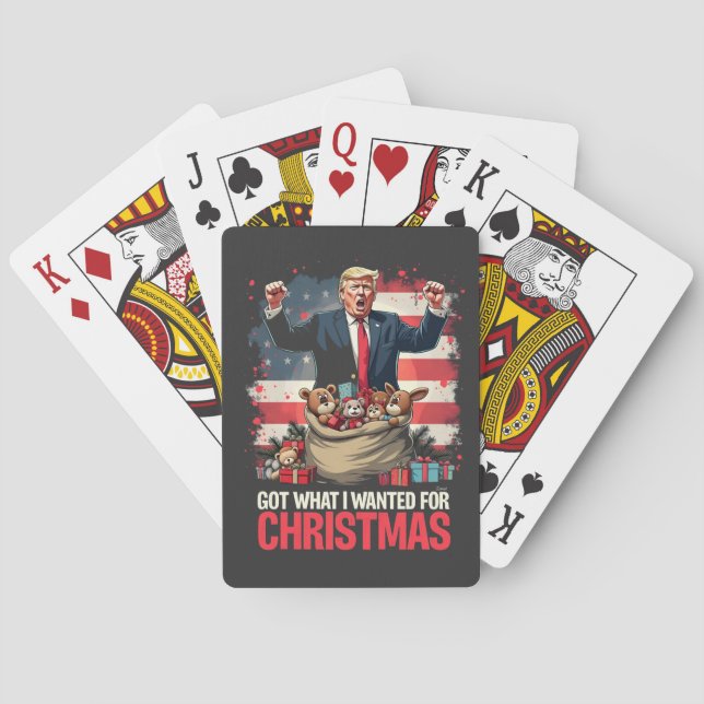 Was ich zu Weihnachten gewollt habe, got Trump San Spielkarten (Rückseite)