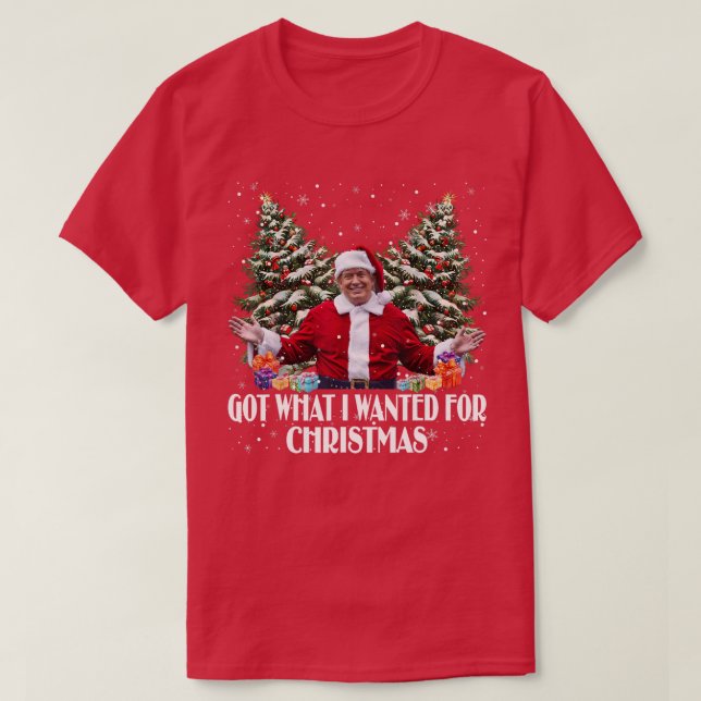 Was ich zu Weihnachten Gewollt habe, Trump Weihnac T-Shirt (Design vorne)