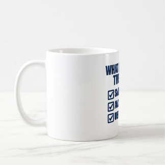 Was ich zum Tisch bringe Snacks Angst Fakten Kaffeetasse