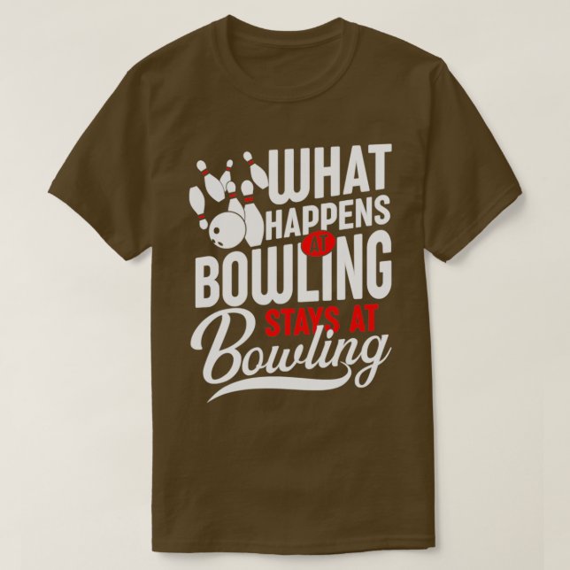 Was im Bowling Bleibe T-Shirt (Design vorne)