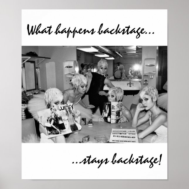 Was im Hintergrund passiert, bleibe Backstage Poster (Vorne)