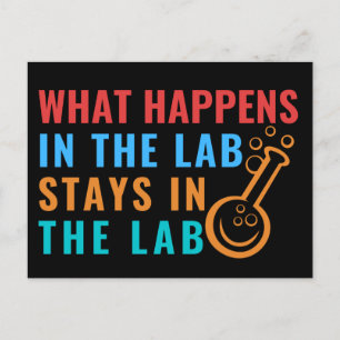 WAS IM LABOR PASSIERT, BLEIBT IM LABOR - LABLIFE POSTKARTE