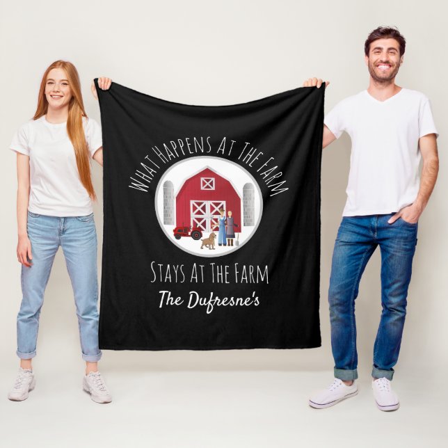 Was im Personalisierten Bauernhof passiert Fleecedecke (Beispiel)