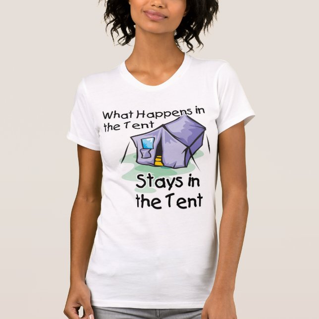 Was im Zelt passiert T-Shirt (Vorderseite)