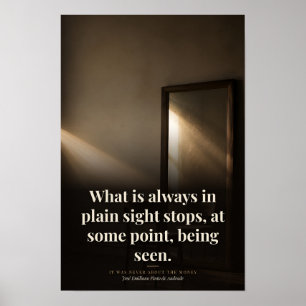 Was immer im Blickfeld ist Buch Zitat Kunst Poster
