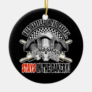 Was in der Bäckerei passiert: Rollende Buttone Keramikornament