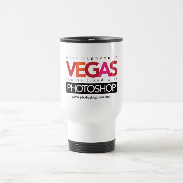 Was in der Vegas-Kaffee-Tasse geschieht Reisebecher (Mittel)