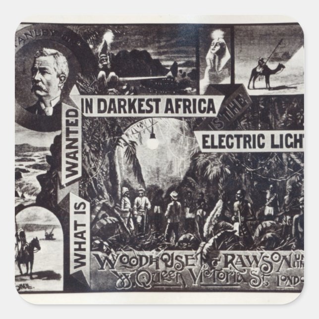 Was in dunkelstem Afrika gewollt wird, ist Quadratischer Aufkleber (Vorderseite)