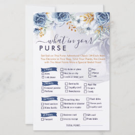 Was in Ihrer Handtasche Blaue Blumen Hochzeitsdusc