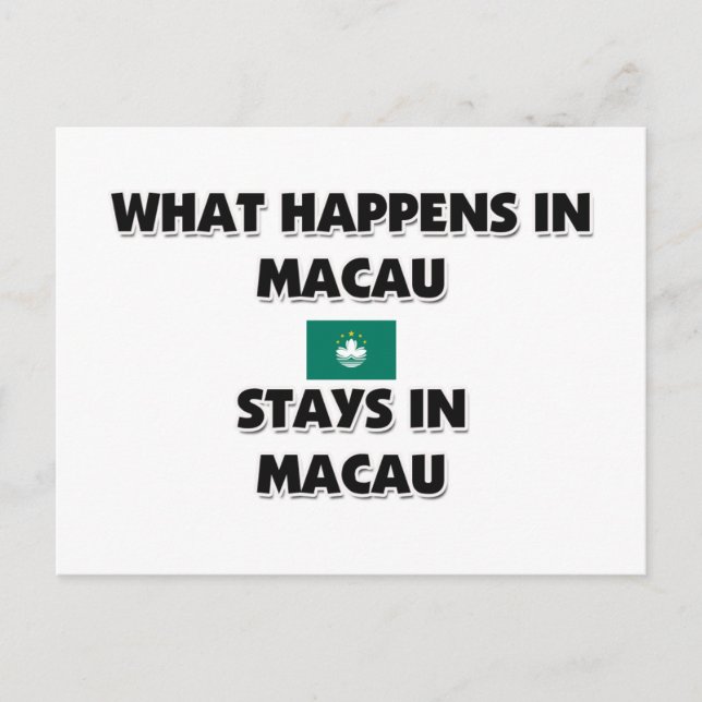 Was in MACAU Bleibe Postkarte (Vorderseite)