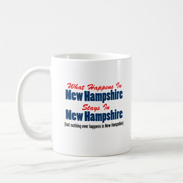 Was in New Hampshire passiert, Bleibe New Hampshir Kaffeetasse (Links)