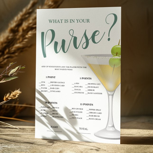 Was in Purse Elegant Bridal Game Einladung (Von Creator hochgeladen)