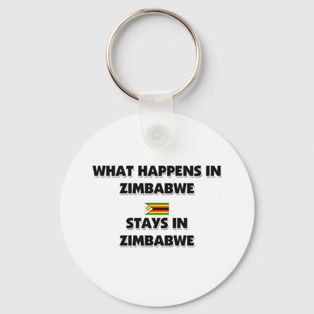 Was in SIMBABWE Bleibe Schlüsselanhänger (Vorderseite)