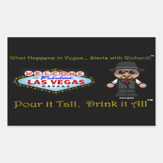 Was in Vegas passiert...beginnt mit Richard!! Rechteckiger Aufkleber