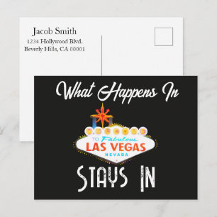 Was in Vegas passiert, bleibt in Vegas Nacht Postkarte
