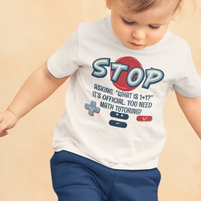 Was ist 1+1? Beenden Sie den Frag von einfachen Ma Baby T-shirt (Von Creator hochgeladen)