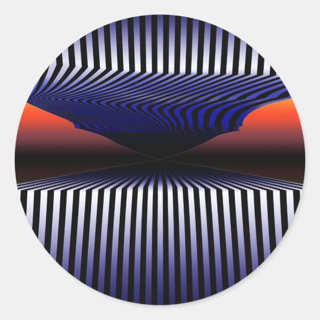 Was ist am Ende? - 3D optische Illusion Art Runder Aufkleber (Vorderseite)