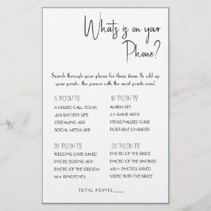 Was ist auf deinem Handy? Game Card Flyer