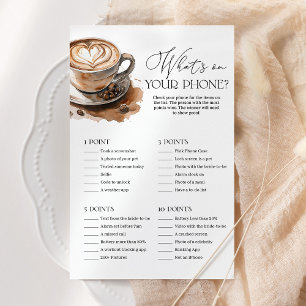 Was ist auf deinem Handy Kaffee Brautparty-Spiel