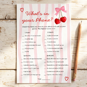 Was ist auf deinem Handy Kirsch-Bow-Brautparty-Spi