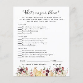 Was ist auf deinem Telefon? | Baby Showspiel