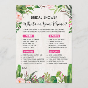 Was ist auf Ihrem Phone Fiesta Brautparty Game Einladung