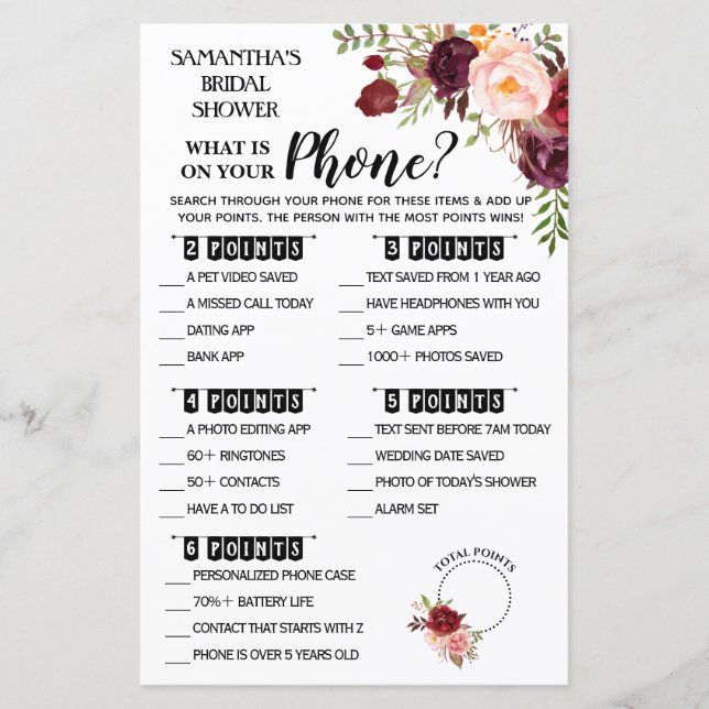 Was ist auf Ihrem Telefon Dusche englisch spanisch (Vorderseite)