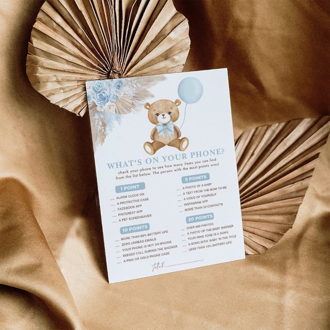 Was ist auf Ihrer Phone Baby Shower Game Card? Einladung (Von Creator hochgeladen)